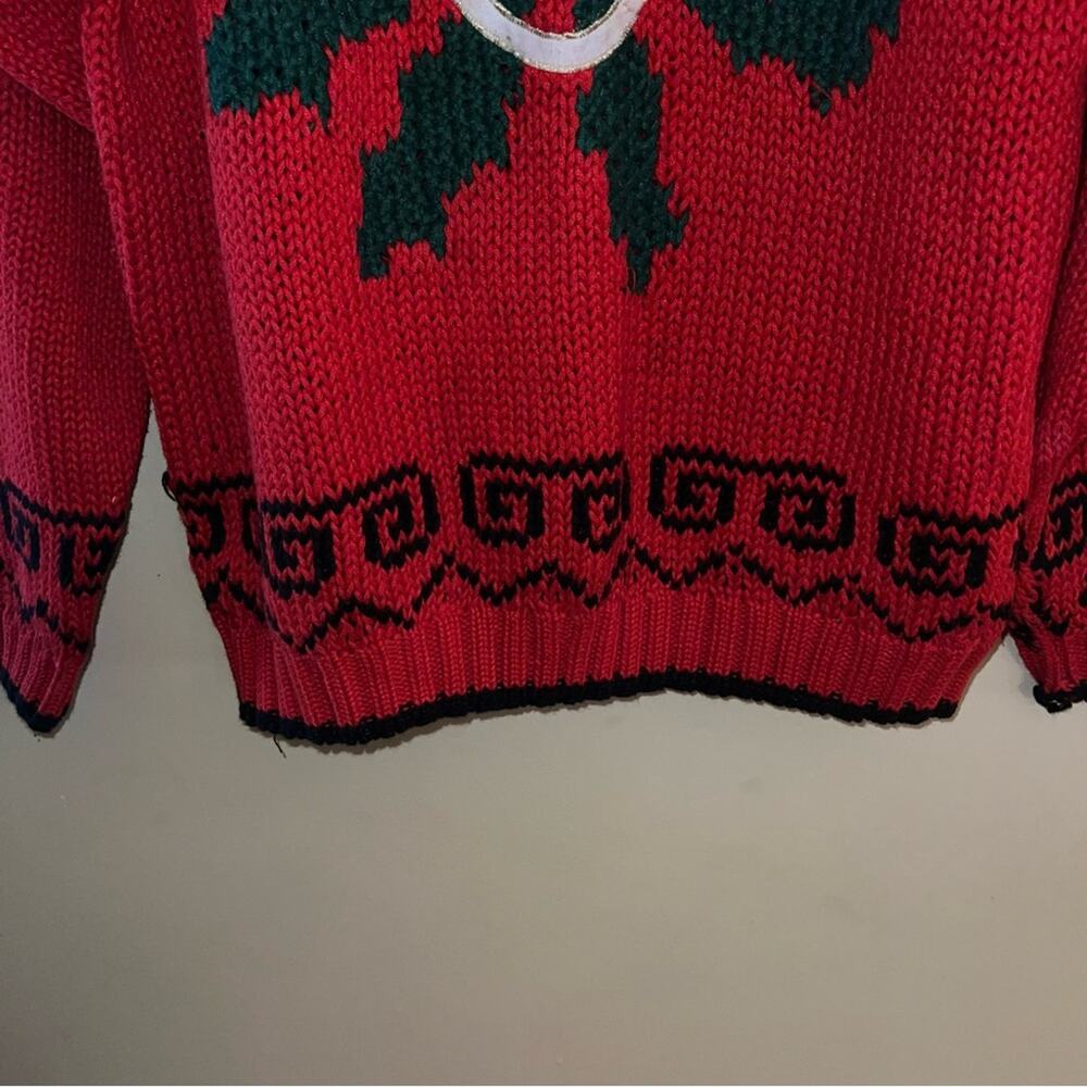 VNTG RAPPORT hand knit christmas sweater M - Picture 4 of 8